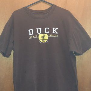 Mens Duck North Carolina Tee Shirt Brown Size XL